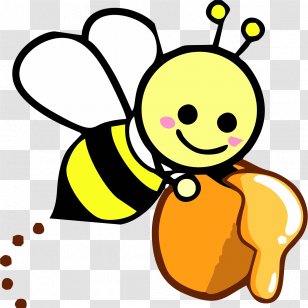 Honey Bee Cartoon Clip Art Smiley To Mention Bees Transparent Png