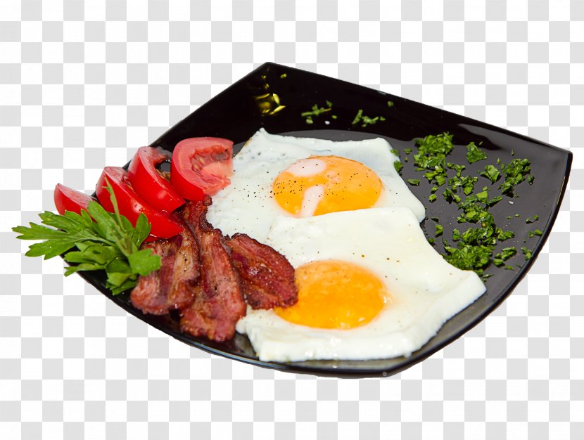 Fried Egg Breakfast Omelette Dish Meat - Tomato Transparent PNG