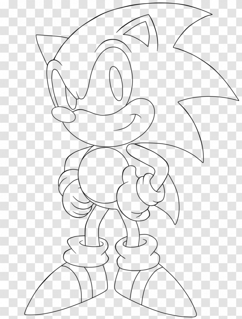 Mario & Sonic At The Olympic Games SegaSonic Hedgehog Coloring Book Line Art - Visual Arts - Outline Transparent PNG