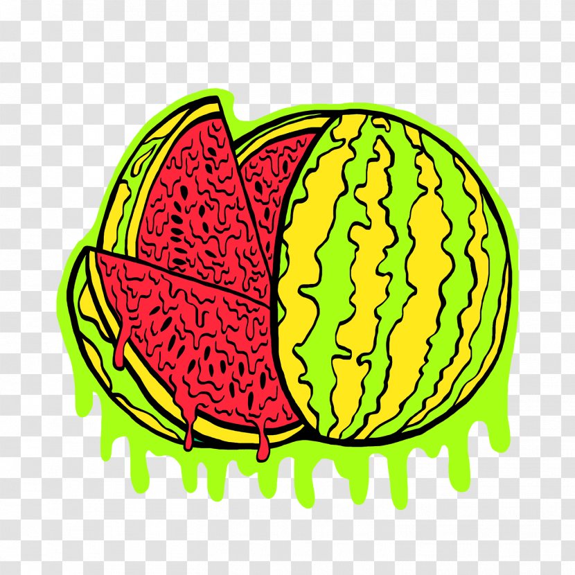 Watermelon Fruit Vegetable T-shirt Label - Watercolor Transparent PNG