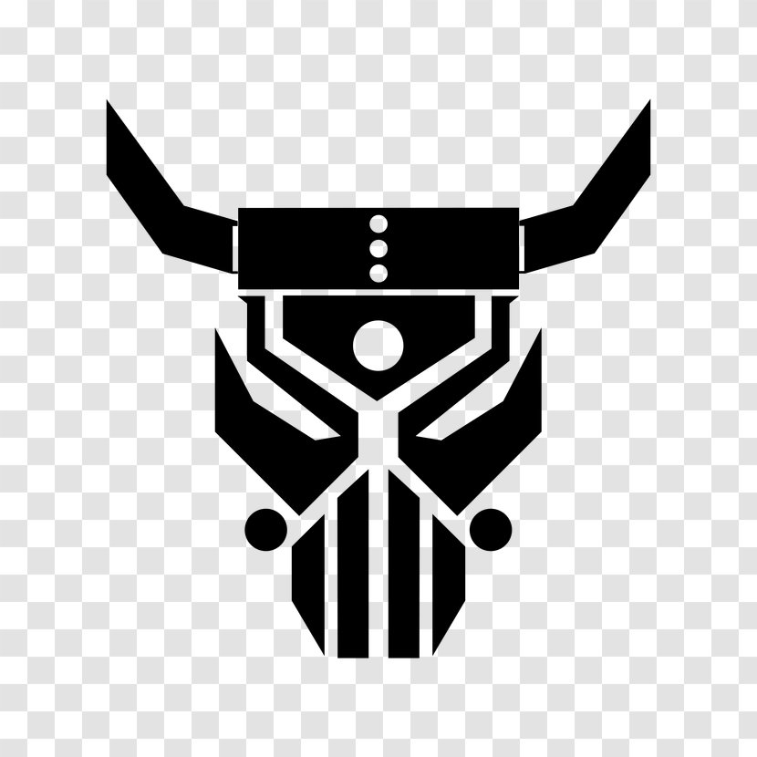 Logo Viking Graphic Design - Black And White - Vikings Transparent PNG