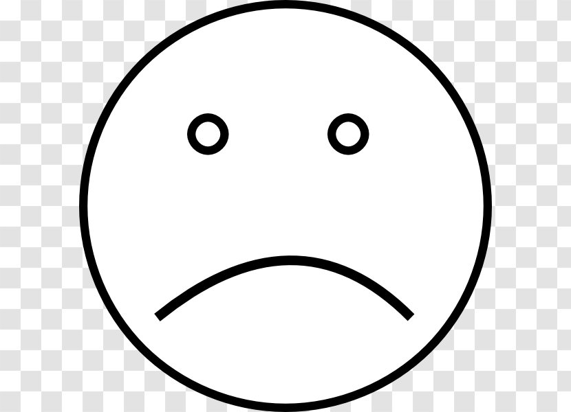 Smiley Nose White Circle - Line Art - Depressed Face Cliparts Transparent PNG