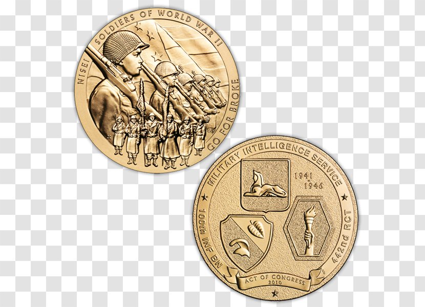 United States Congressional Gold Medal Japanese American Service In World War II Transparent PNG