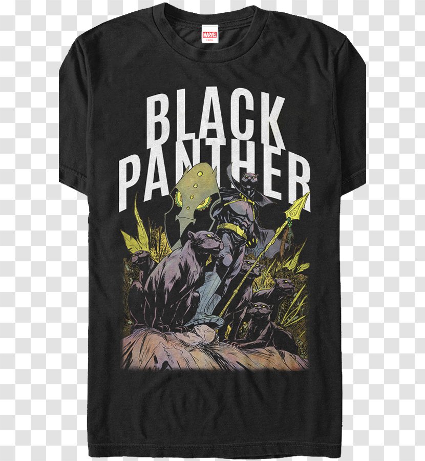 T-shirt Black Panther Hoodie Clothing - Top - BlackPanter Transparent PNG