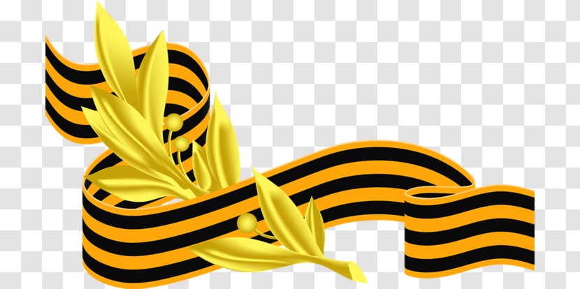 Ribbon Of Saint George Victory Day Georgiy Lentasi Aksiyasi Symbol Акция - Yellow Transparent PNG