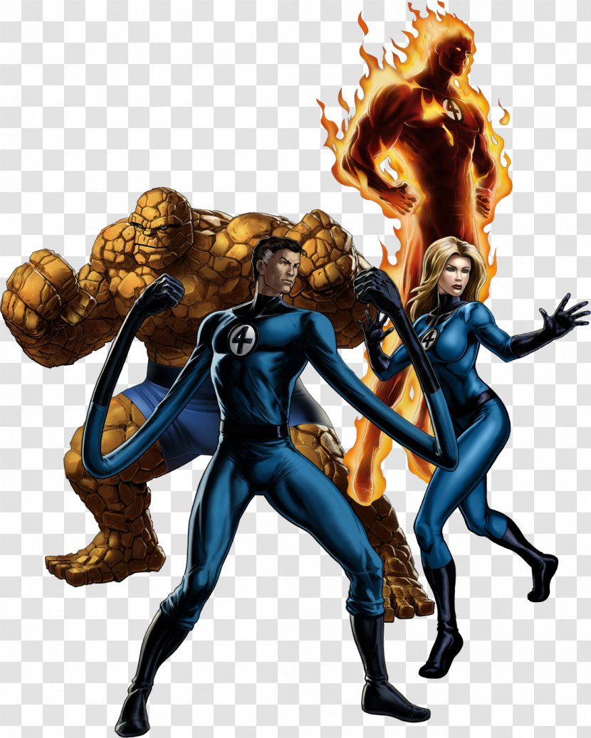 Invisible Woman Mister Fantastic Thing Human Torch Four - Various Comics Transparent PNG