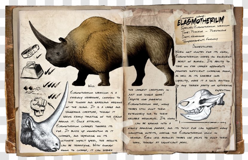 ARK: Survival Evolved Elasmotherium Carnotaurus Dinosaur Mammal - Game Transparent PNG