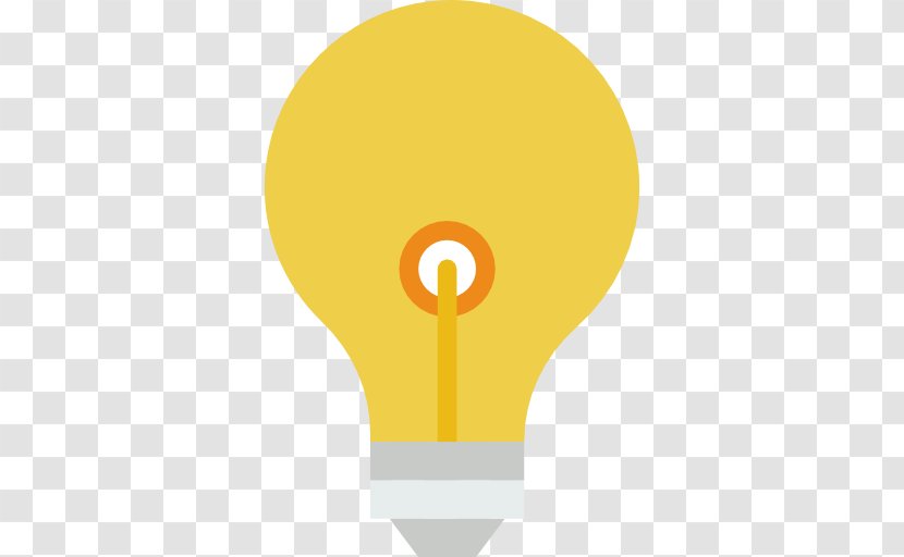 Incandescent Light Bulb Lamp - Orange - A Yellow Transparent PNG
