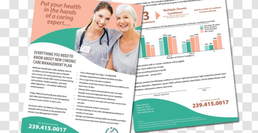 Flyer Brochure Medicare Chronic Care Management Display Advertising - Agency - Adagency Pamphlet Transparent PNG