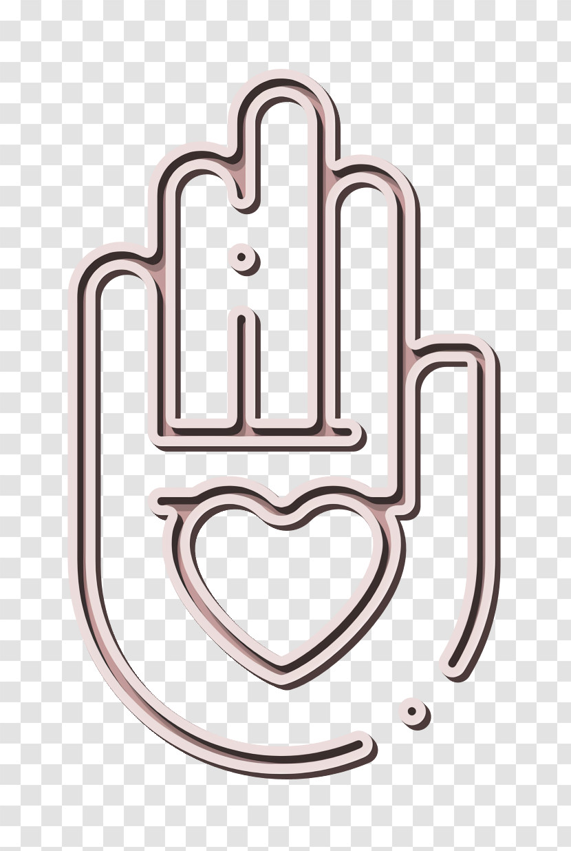 Heart Icon Hand Icon Esoteric Icon Transparent PNG