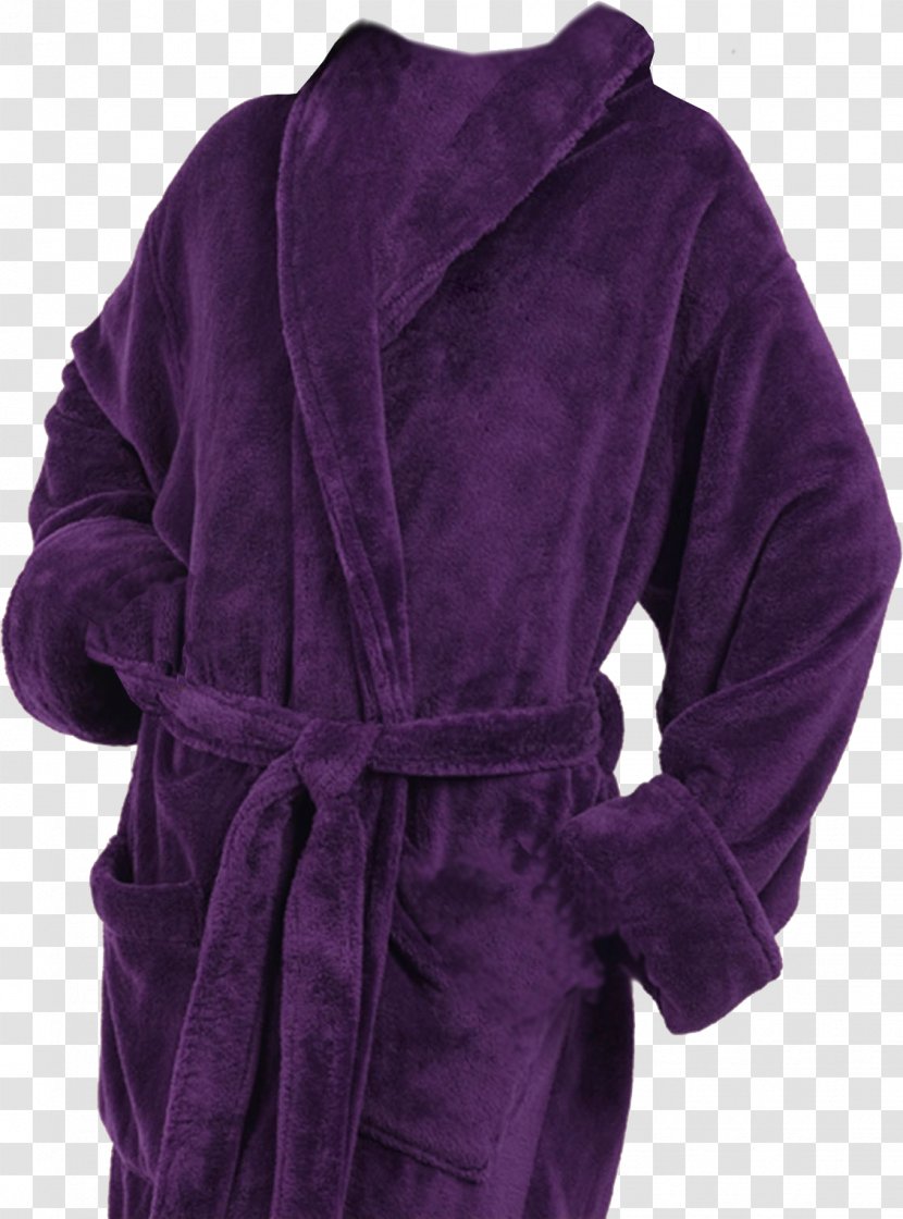 Bathrobe Purple Towel Navy Blue - Plush Transparent PNG