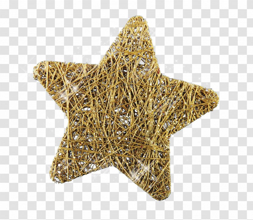 Christmas Ornament Gold Brown - Star Transparent PNG