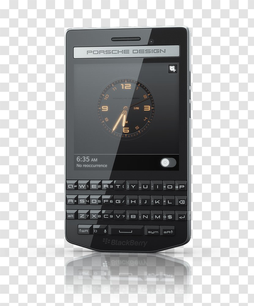 BlackBerry Z10 Porsche Design Telephone OS Smartphone - Frontfacing Camera - High-gloss Material Transparent PNG