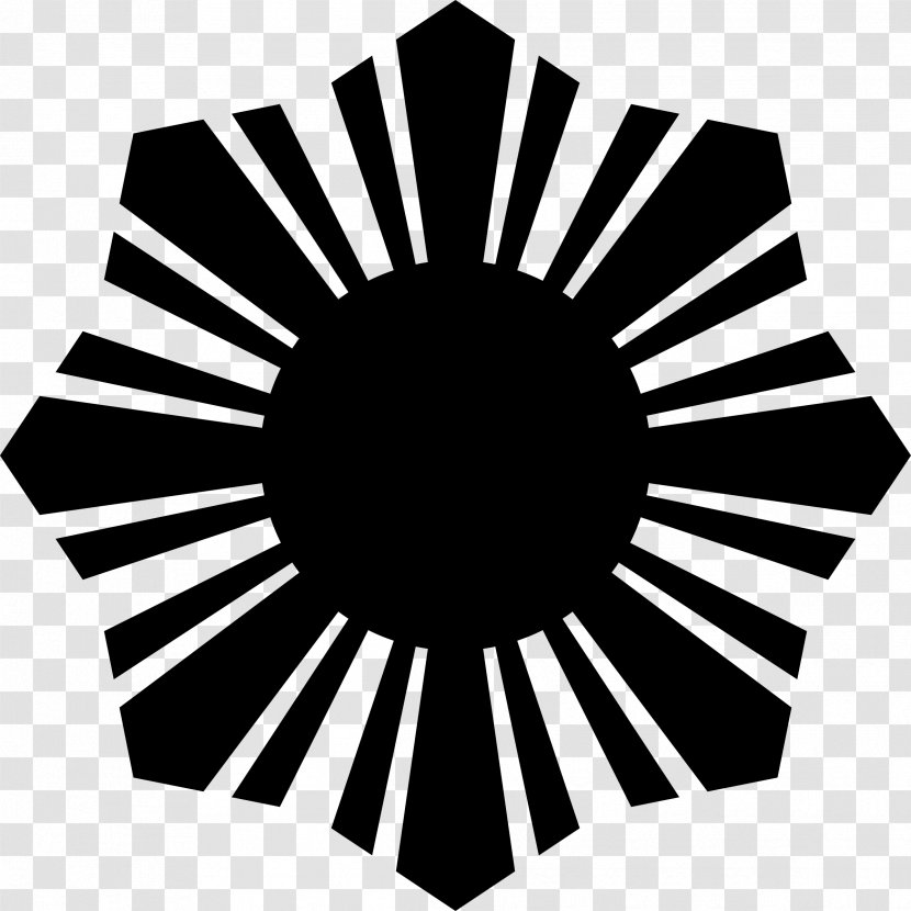 Flag Of The Philippines Philippine Declaration Independence Solar Symbol Clip Art - Black - Taiwan Transparent PNG