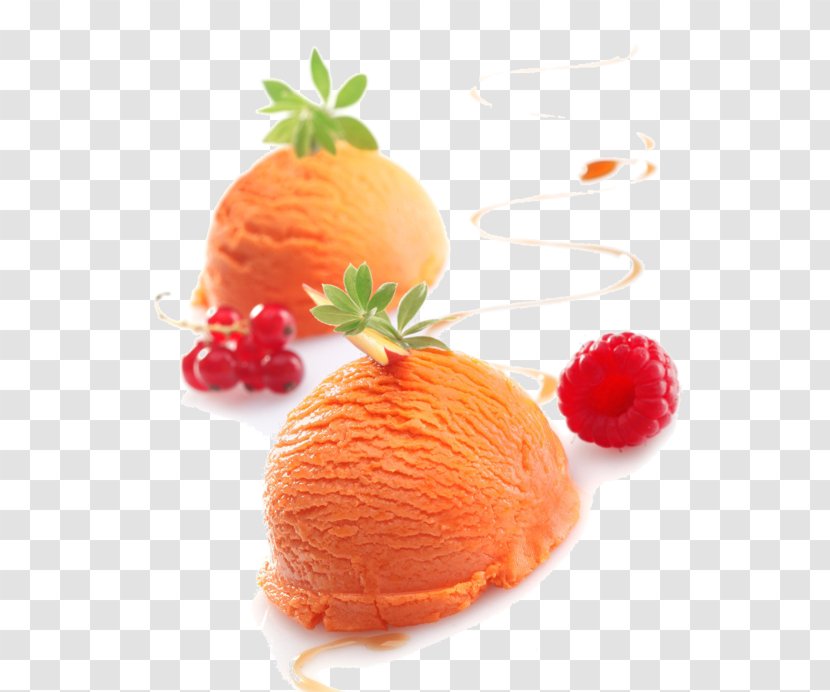 Ice Cream Sorbet Milkshake Garnish - Orange Transparent PNG