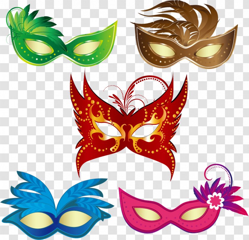 Mask Carnival Masquerade Ball Clip Art - Royalty Free - Cartoon Dance And Masks Transparent PNG
