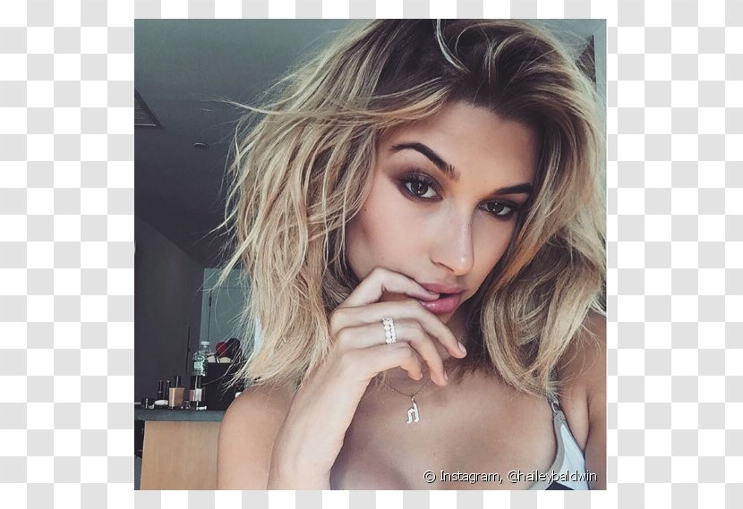 Hailey Baldwin Hairstyle Model Hair Coloring - Silhouette Transparent PNG