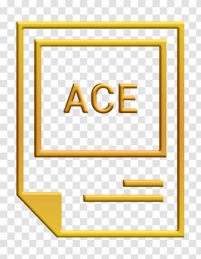 Ace Icon Extention File - Yellow - Type Transparent PNG
