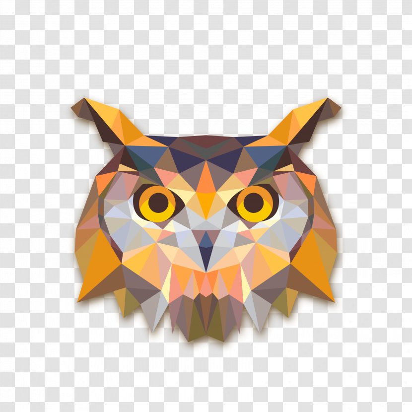 Owl Geometry Triangle - Drawing - Beaver Transparent PNG