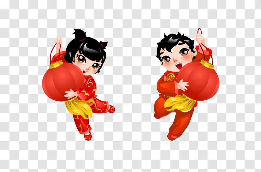 Festival - Fictional Character - A Child With Red Lantern Transparent PNG