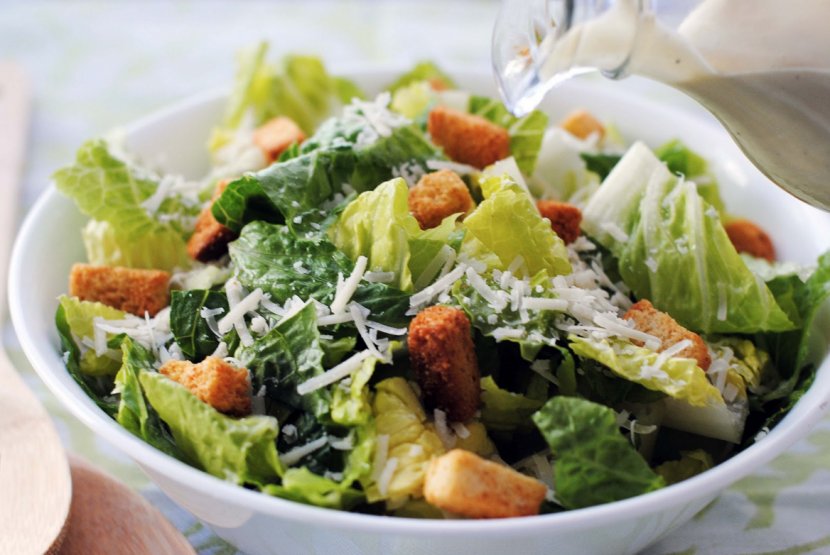 Caesar Salad Chef Restaurant Romaine Lettuce - Crouton Transparent PNG