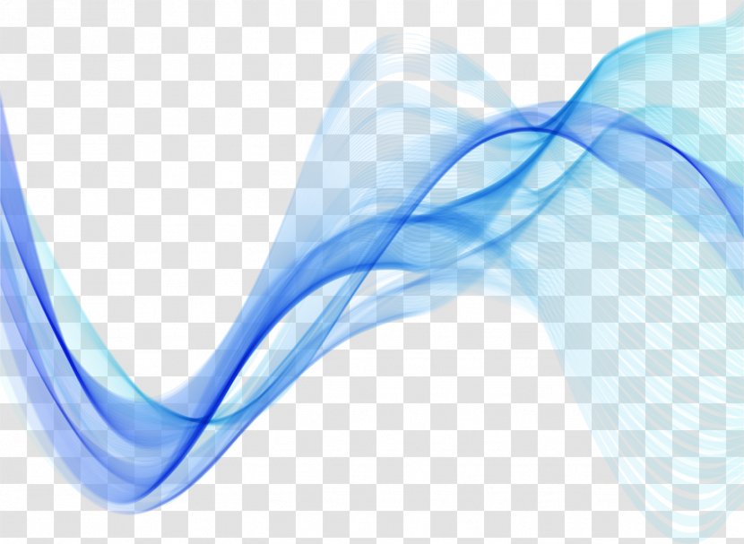 Blue Euclidean Vector - Computer Software - Big Waves Lines Background Transparent PNG