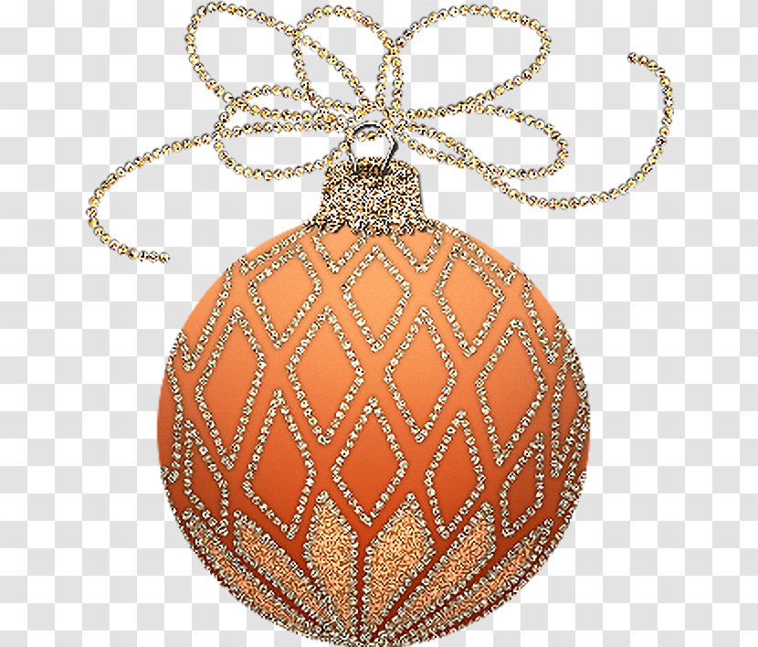Christmas Ornament Decoration Clip Art - Orange Transparent PNG