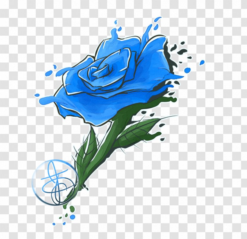Blue Rose Garden Roses Floral Design Illustration - Family - Mom Tattoos Transparent PNG