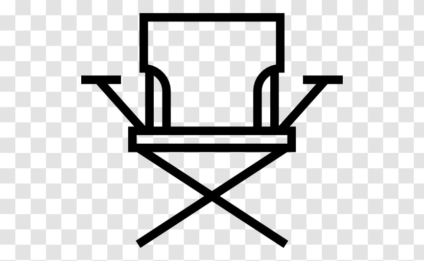 Clip Art - Black And White - Camp Chairs Transparent PNG