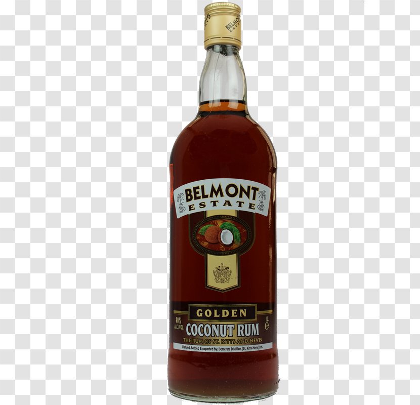 Liqueur Belmont Estate Gold Coconut Rum 1L Whiskey Gin Transparent PNG