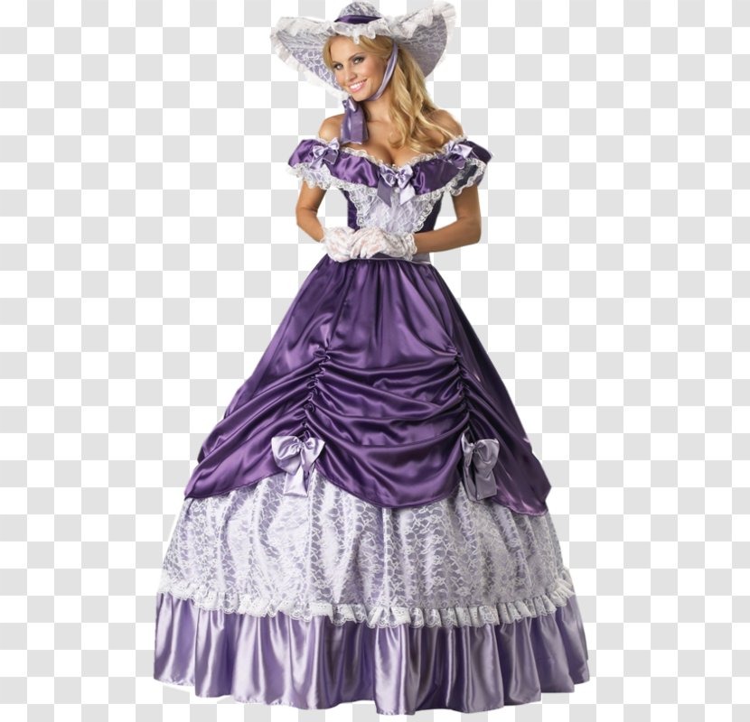Southern Belle Costume United States Dress Gown - Flower Transparent PNG