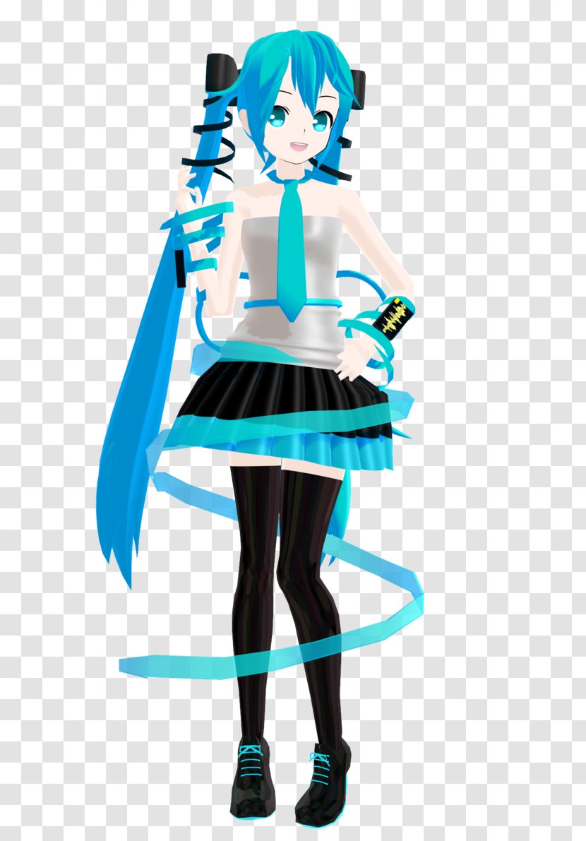 Hatsune Miku MikuMikuDance Character DeviantArt - Cartoon Transparent PNG