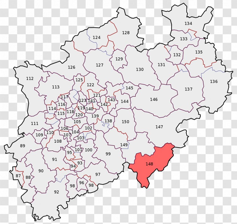 Aachen Steinfurt III Herford Unna - Map - North Rhine Westphalia Transparent PNG