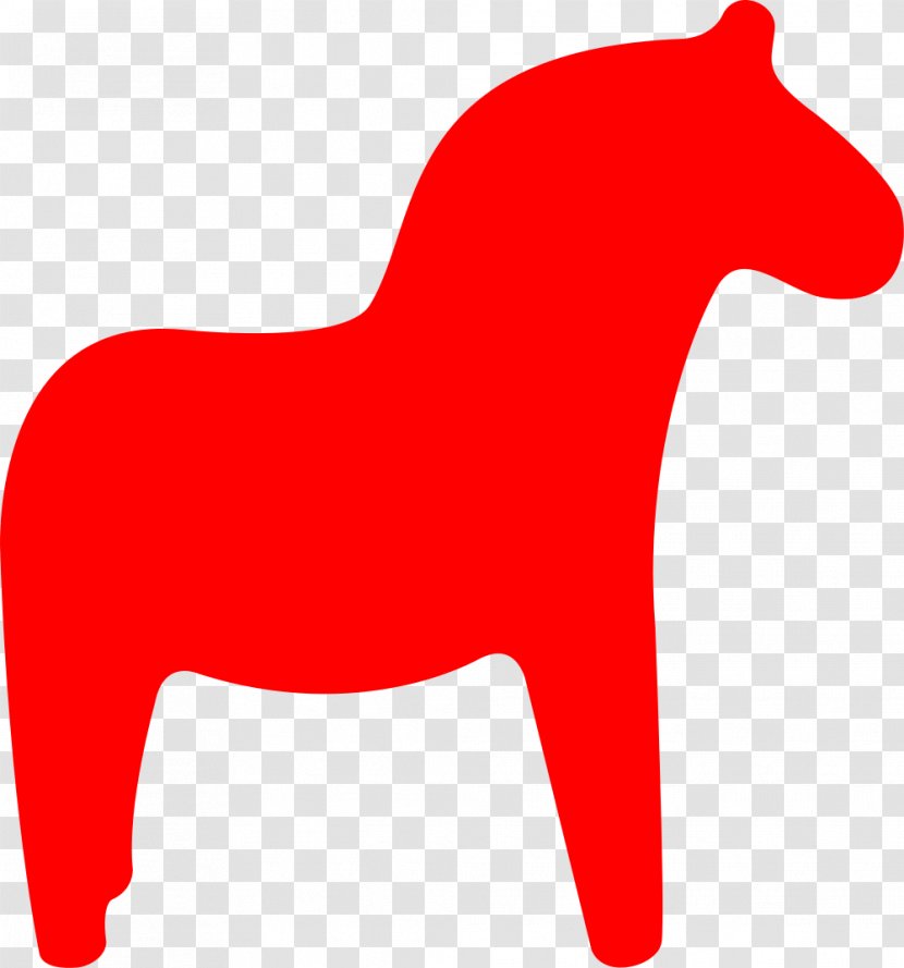 Dalecarlian Horse Clip Art Silhouette - Red Transparent PNG