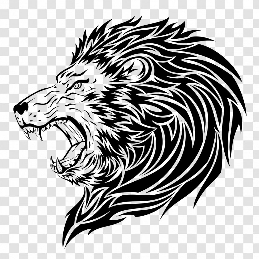 Lion Tattoo Artist Roar - Mythical Creature Transparent PNG