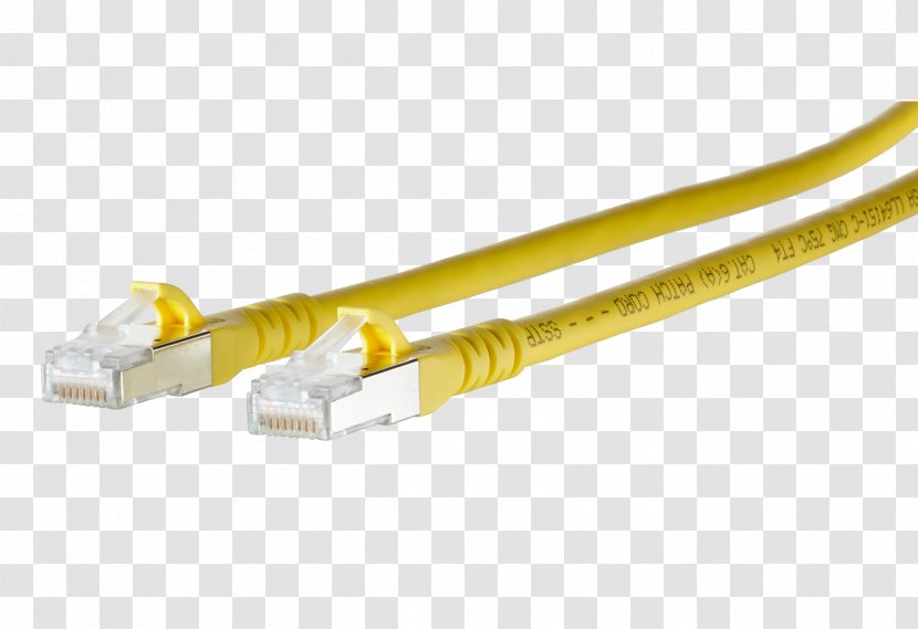 Patch Cable 8P8C Câble Catégorie 6a Yellow Electrical Connector - File Transfer Protocol Transparent PNG