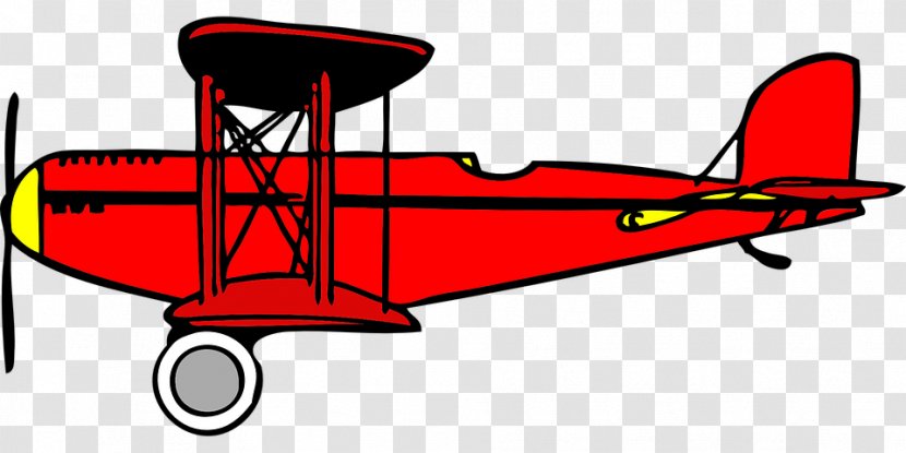 Airplane Fixed-wing Aircraft Biplane Clip Art Transparent PNG