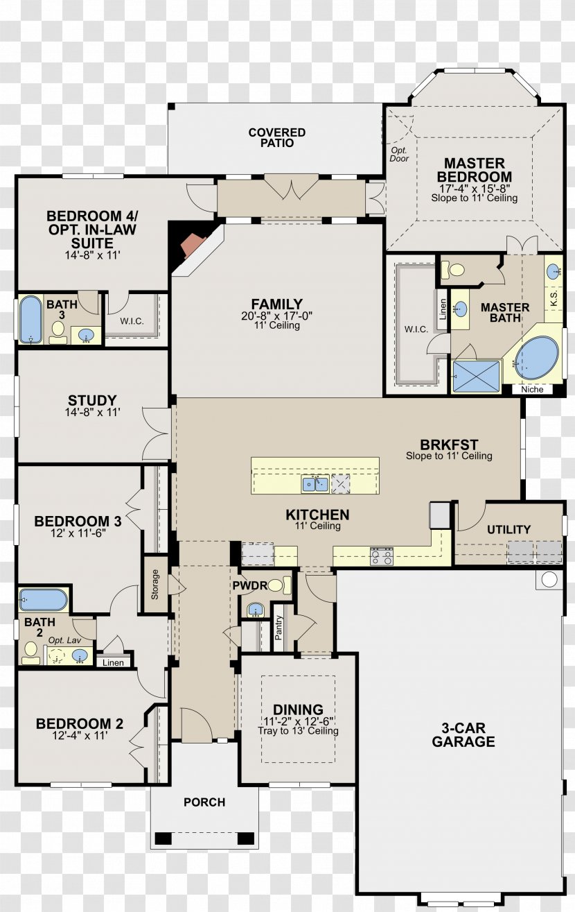 Floor Plan Manor House Saratoga Hills By Ryland Homes - Diagram Transparent PNG
