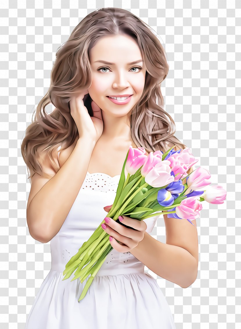 Bouquet Flower Cut Flowers Skin Plant - Beauty - Hand Tulip Transparent PNG