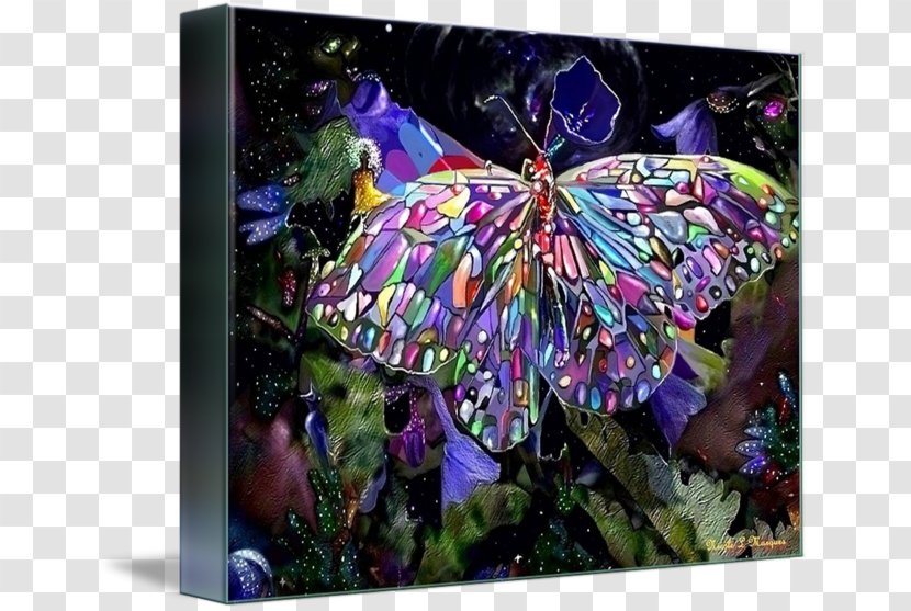 Monarch Butterfly Insect Pollinator Gallery Wrap - Violet - Secret Garden Wind Transparent PNG