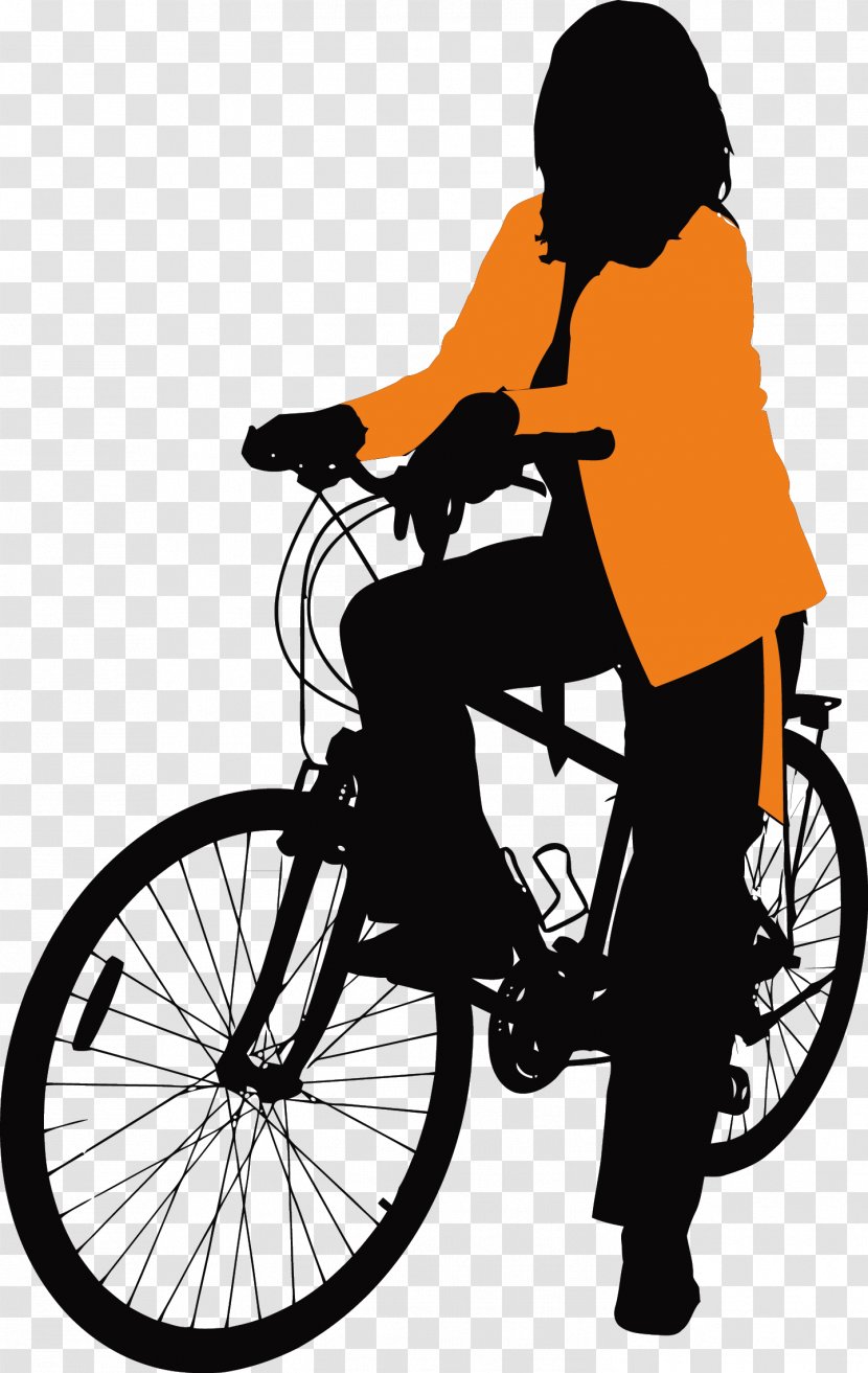 Bicycle Euclidean Vector Illustration - Drivetrain Part - African Black Bike Transparent PNG