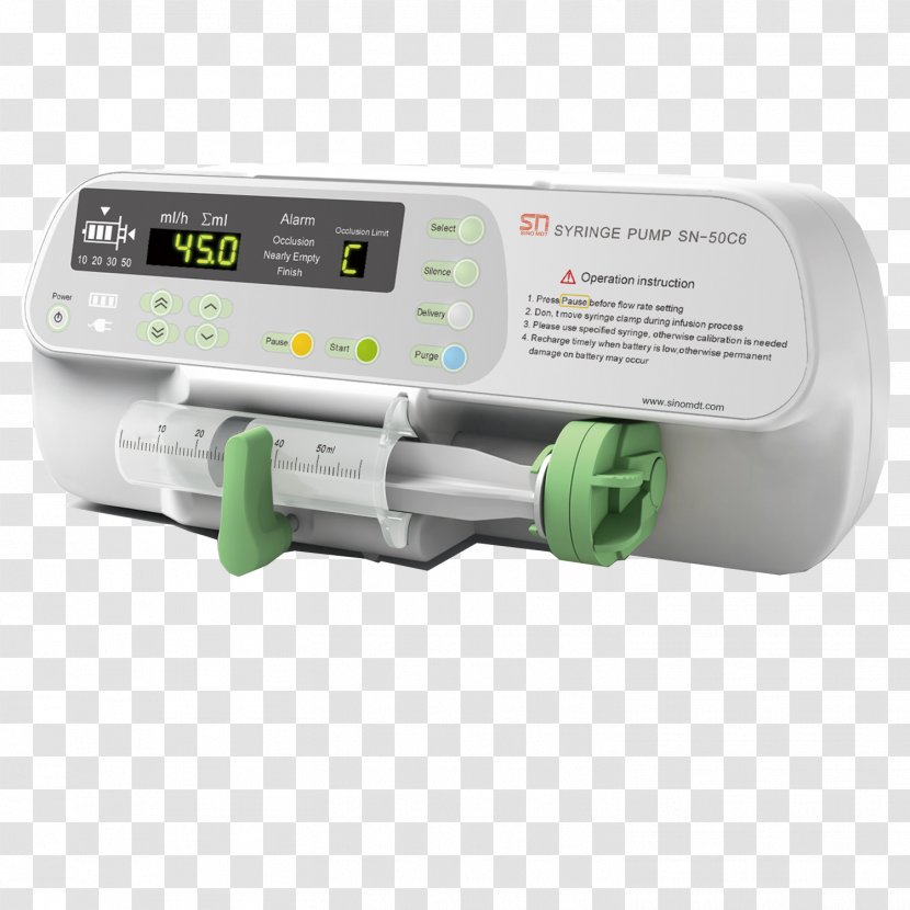Infusion Pump Syringe Driver Medical Equipment Intravenous Therapy - Intensive Care Unit Transparent PNG