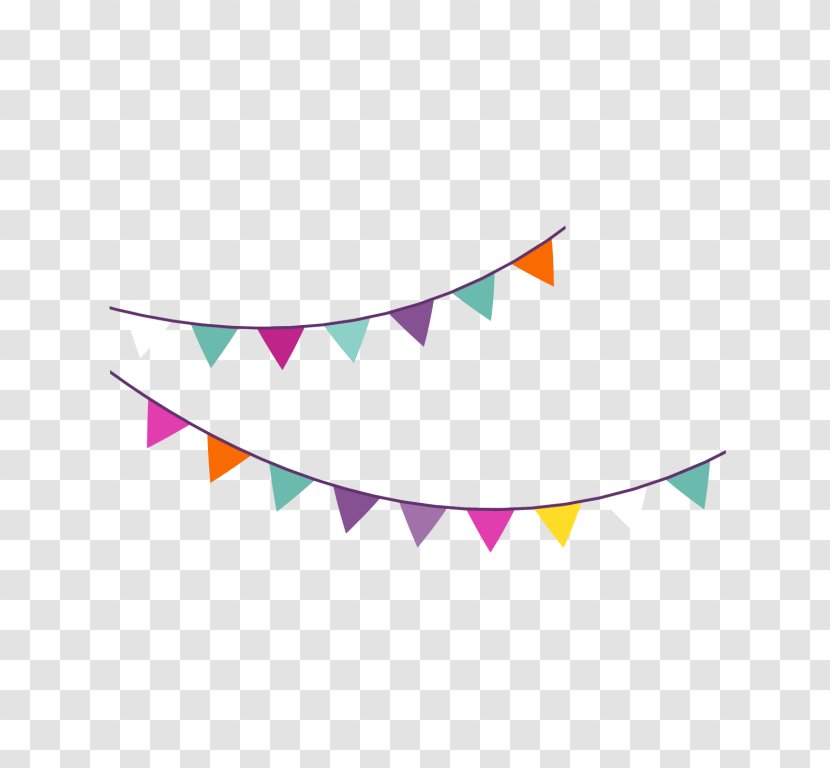 Party Birthday - Serpentine Streamer - Canada Day Pennants Vector Illustration Transparent PNG