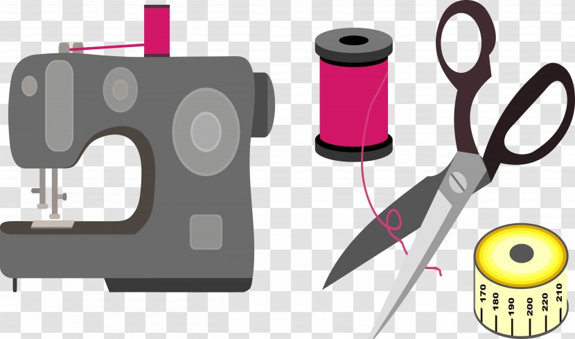 Sewing Needle Machine Notions - Thread - Machines And Scissors Transparent PNG