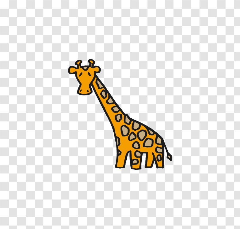 Giraffe Cuteness Cartoon Clip Art - Orange - Cute Transparent PNG