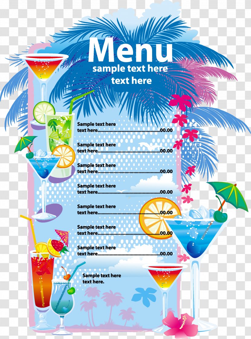 Cocktail Juice Blue Lagoon Menu Drink - Restaurant Transparent PNG