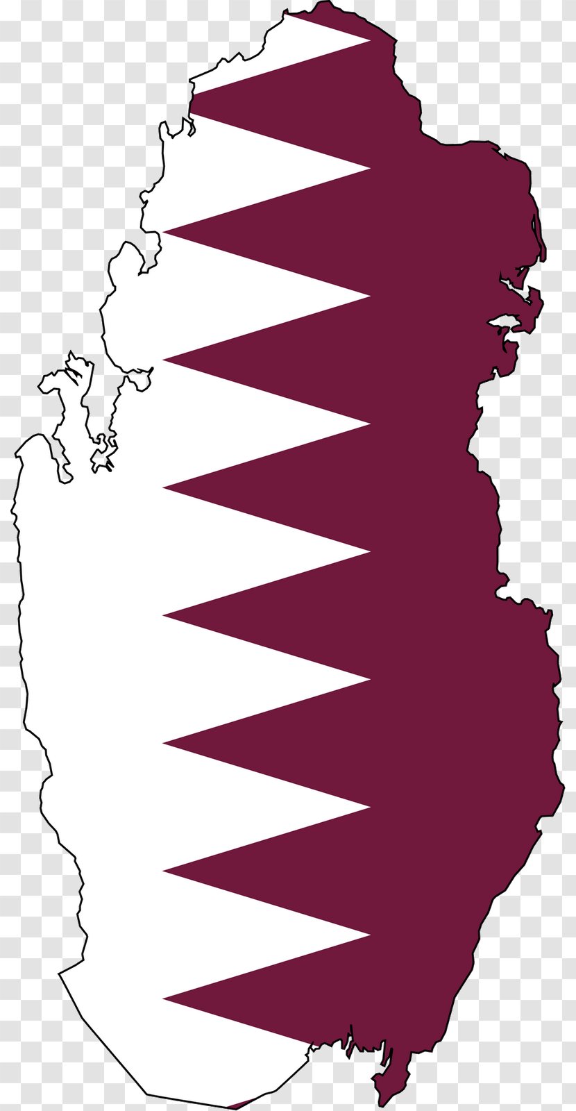 Flag Of Qatar Map Clip Art - Pink - Foreign Transparent PNG