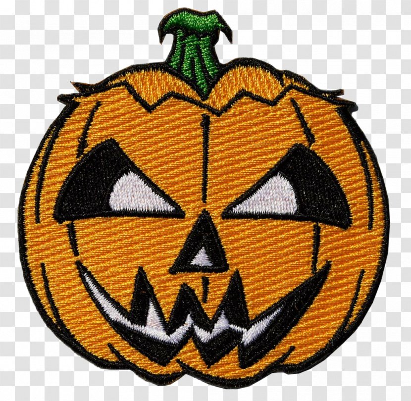 Jack-o'-lantern Iron-on Embroidered Patch Halloween Pumpkin - Cartoon Transparent PNG