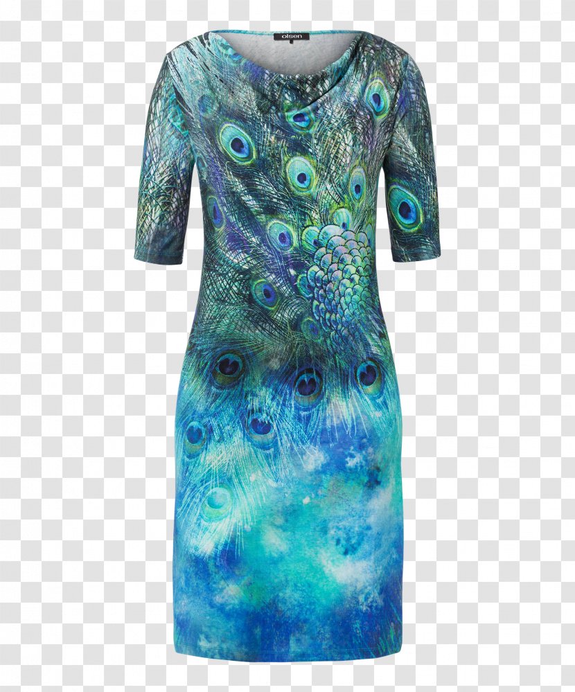 T-shirt Visual Arts Sleeve Dress - T Shirt - Peacock Transparent PNG