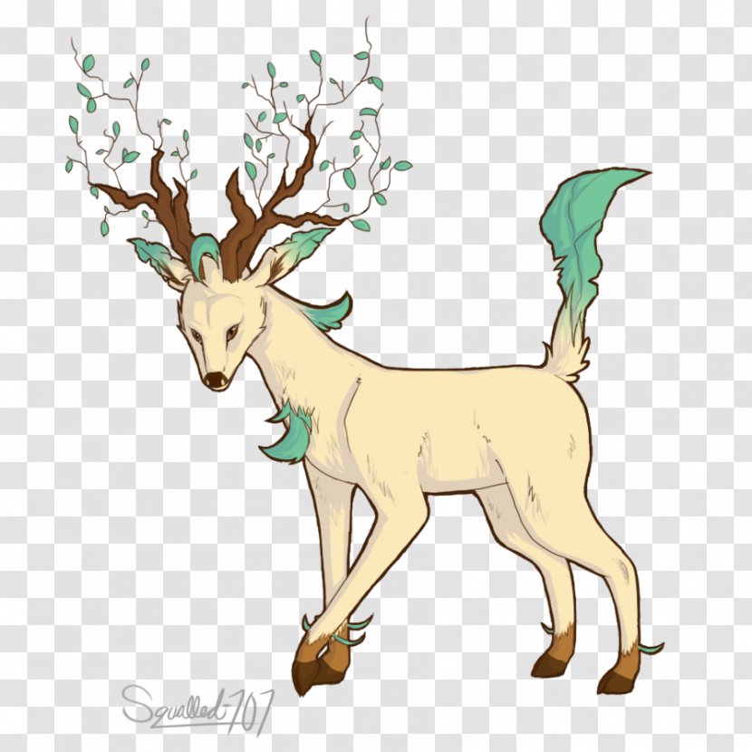 Reindeer Elk Antler Leafeon - Tree - Deer Drawing Transparent PNG